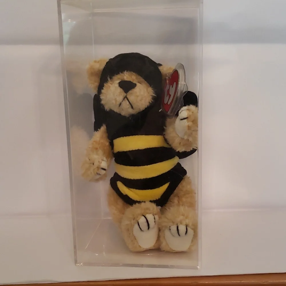 🔥2 / $20🔥BEE BEAR "BEEZEE" WITH DISPLAY CASE - Picture 2 of 5